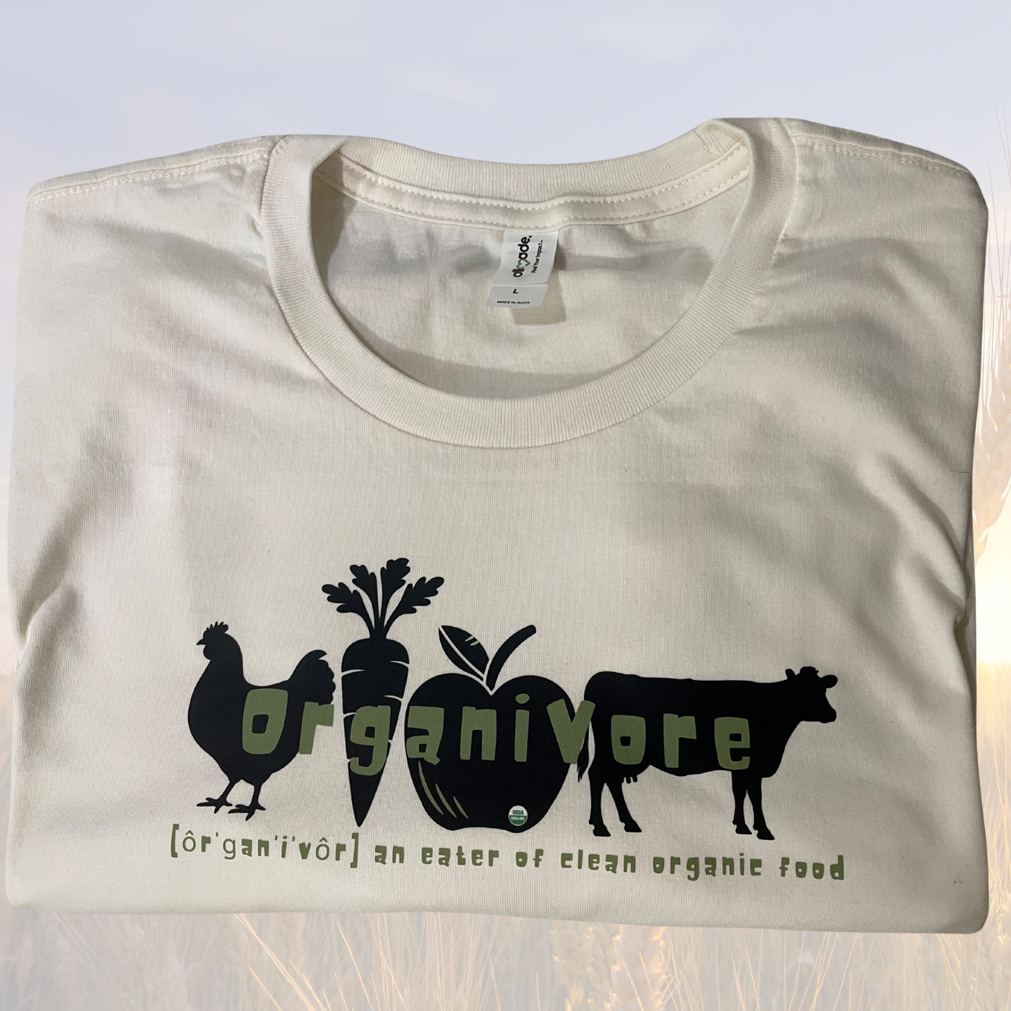 OrganiVore T-Shirt - available in green or white