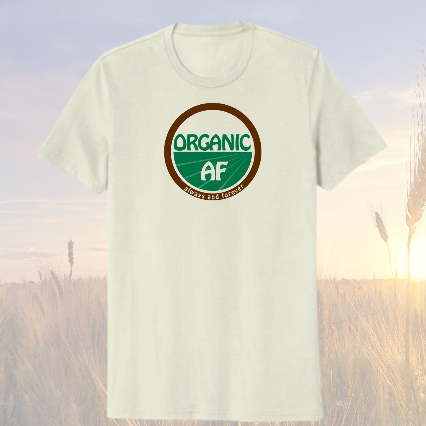 Organic AF “Double Take” Shirt - Sand White. 100% organic cotton.