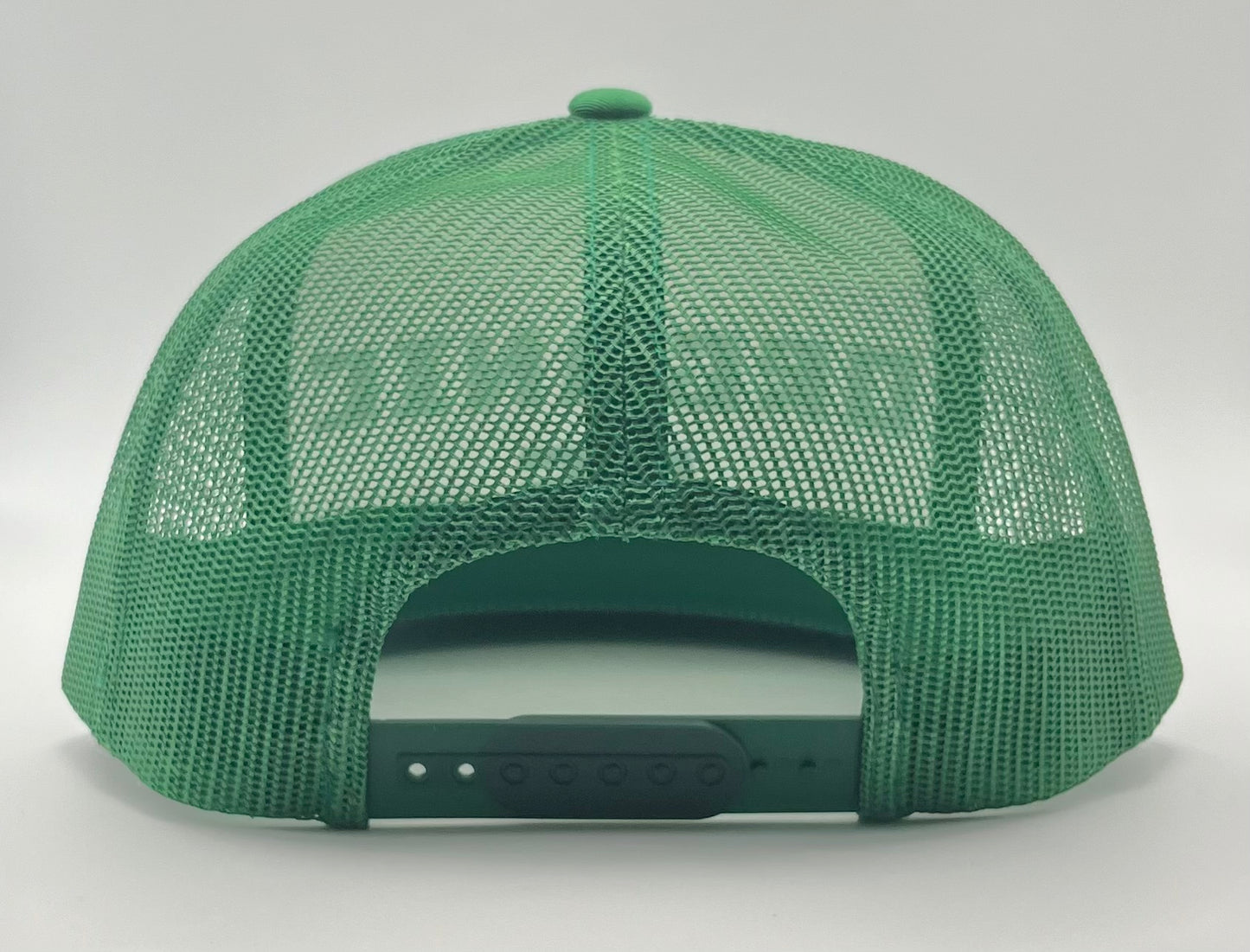 Organic AF Classic Flat Bill Trucker Hat - green & white