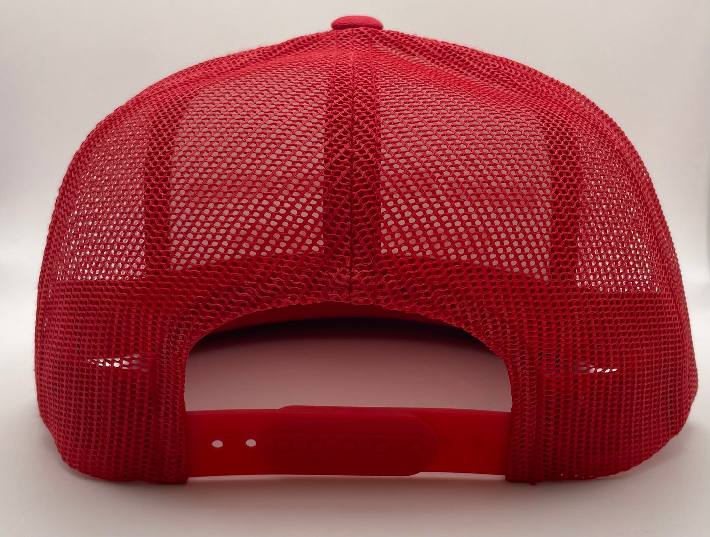 Make Regenerative Organic Again Classic Flat Bill Trucker Hat - red & white