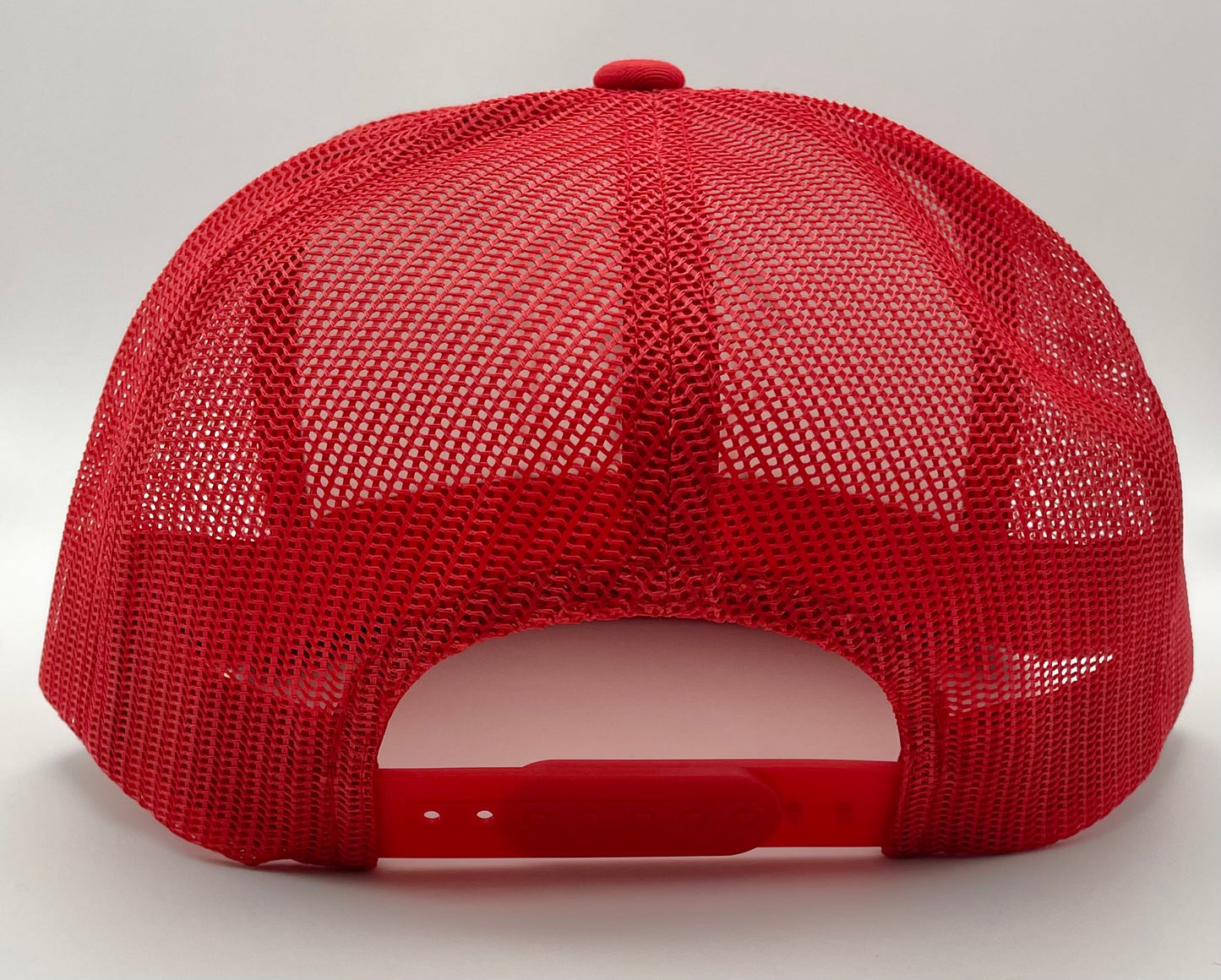 Endangered Species (man) Classic Flat Bill Trucker Hat - red & white