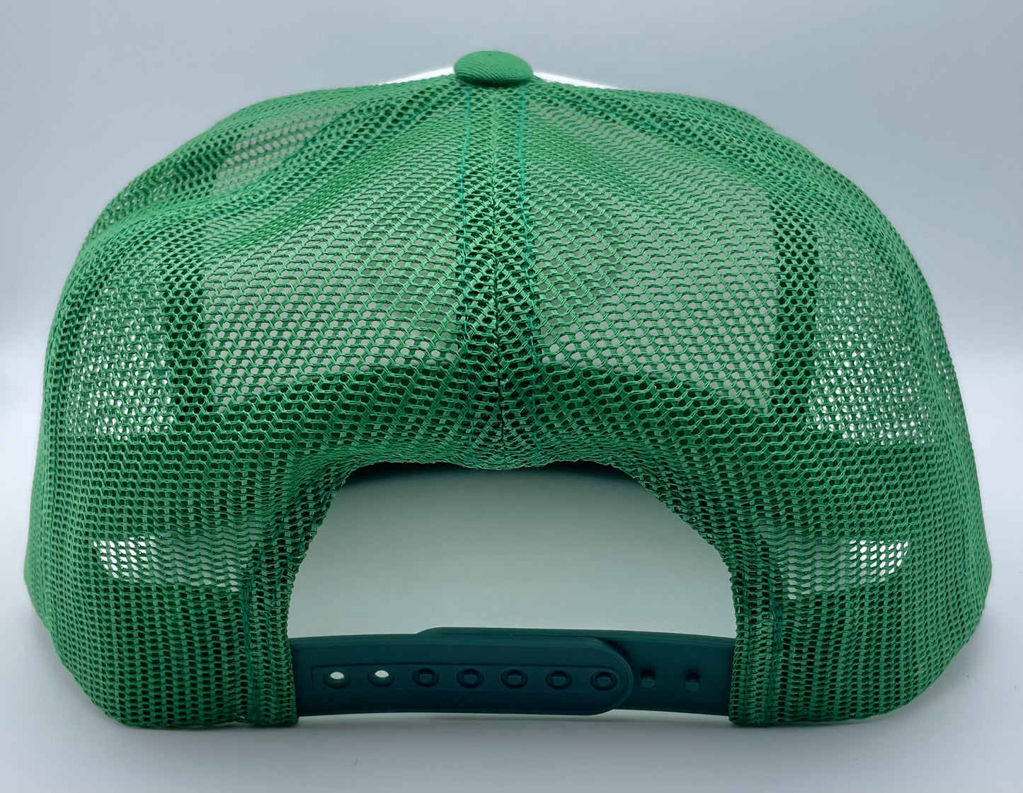 OrganiVore Classic Flat Bill Trucker Hat - green & white