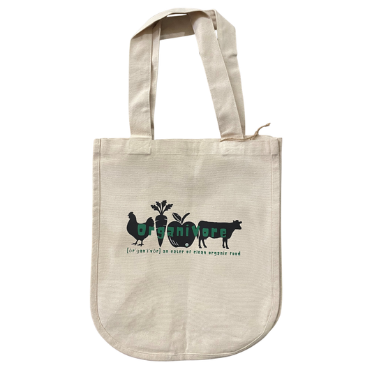OrganiVore 100% Organic Cotton Canvas Tote Bag, Large, Reusable