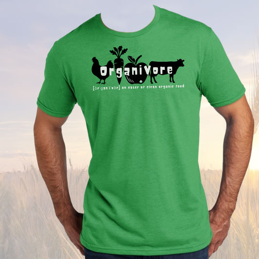 OrganiVore T-Shirt - available in green or white