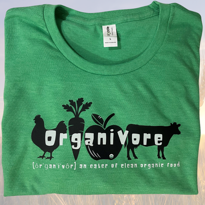 OrganiVore T-Shirt - available in green or white