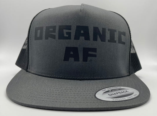 Organic AF Classic Flat Bill Trucker Hat - stealth