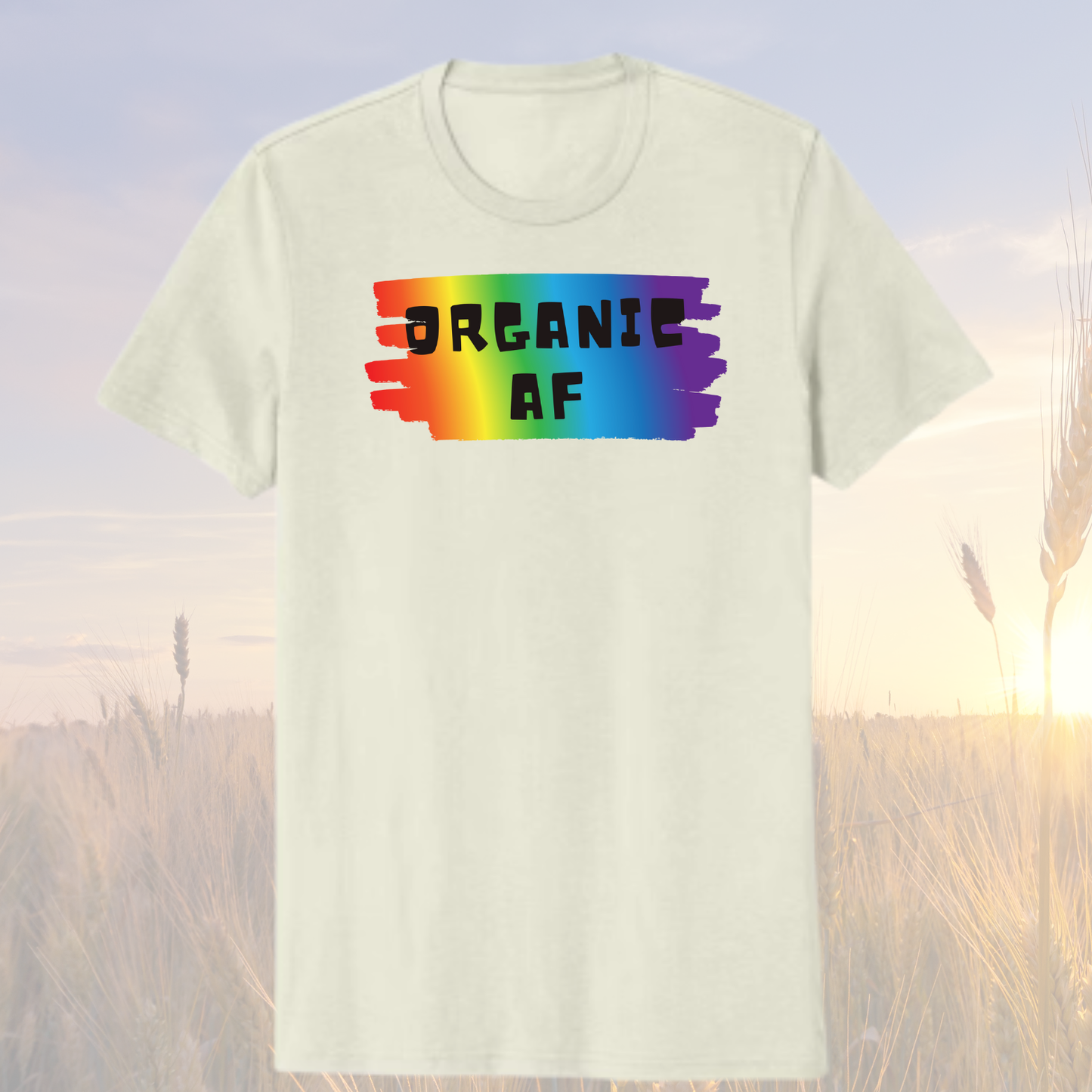 Organic AF “Full Spectrum” Shirt - Sand White.  100% organic cotton.