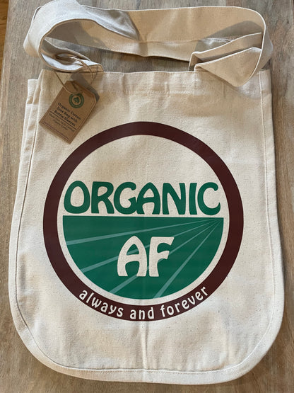 Organic AF, 100% Organic Cotton Canvas Tote Bag, Large, Reusable