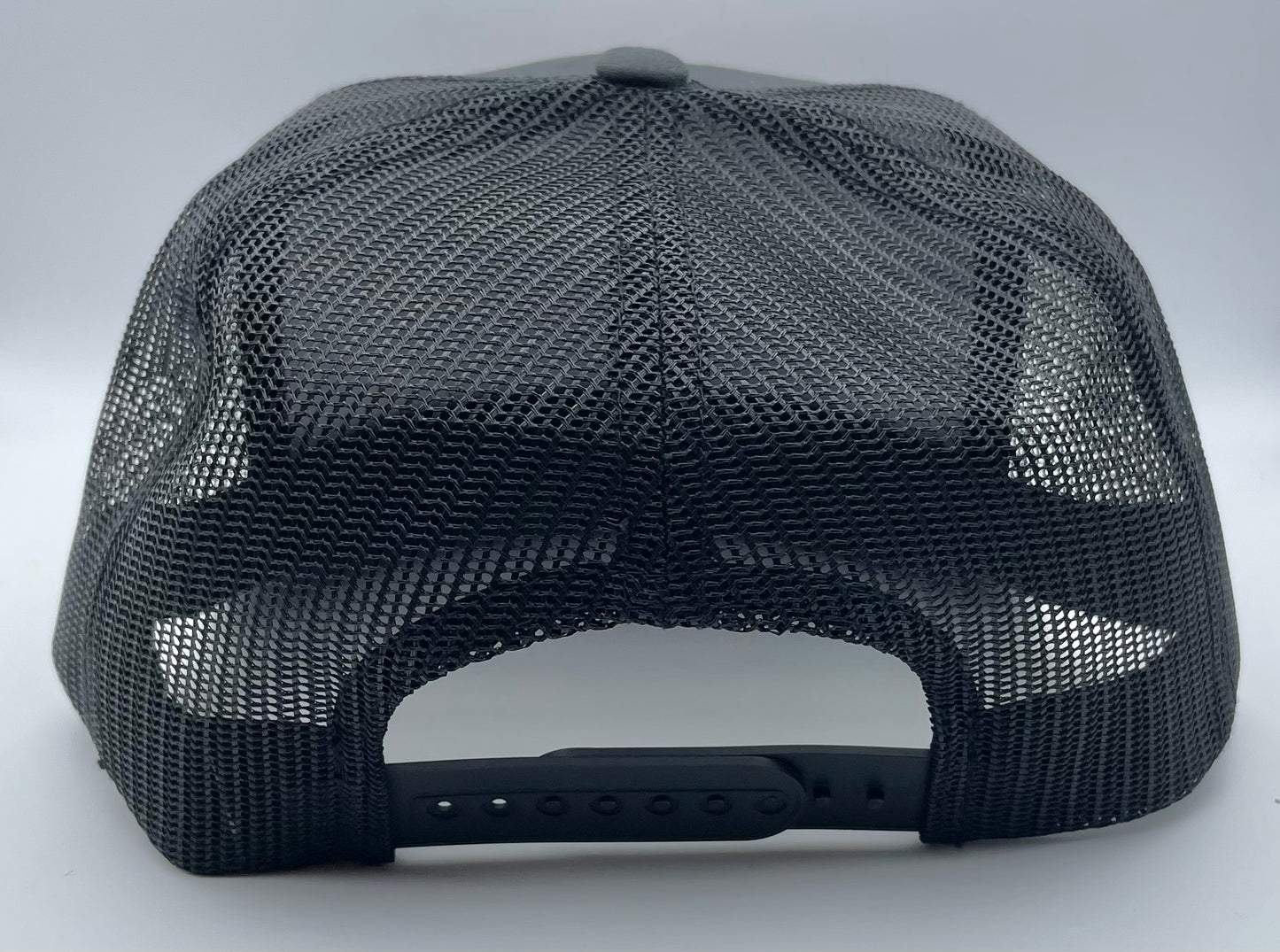 Organic AF ‘Heart’ Classic Flat Bill Trucker Hat - charcoal & black