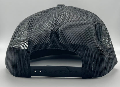 Oregon Organic AF Classic Flat Bill Trucker Hat - charcoal & black