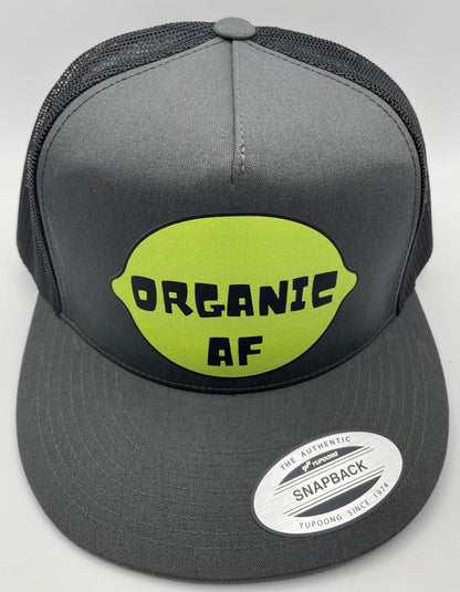 Organic AF Classic Flat Bill Trucker Hat - lime