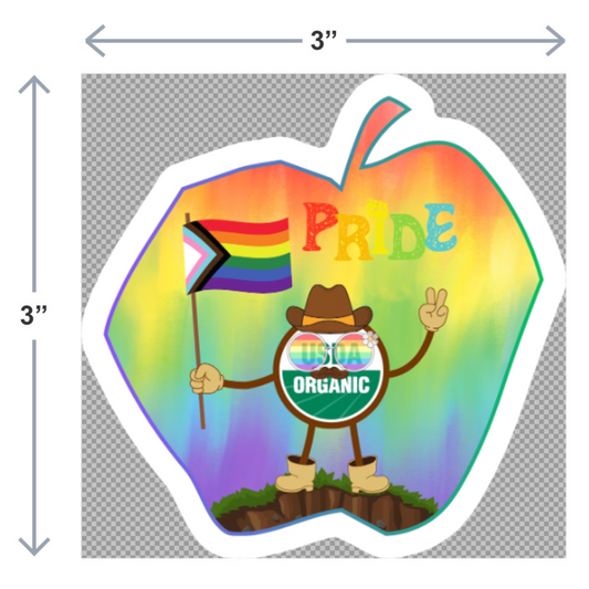 Organic Pride - apple sticker