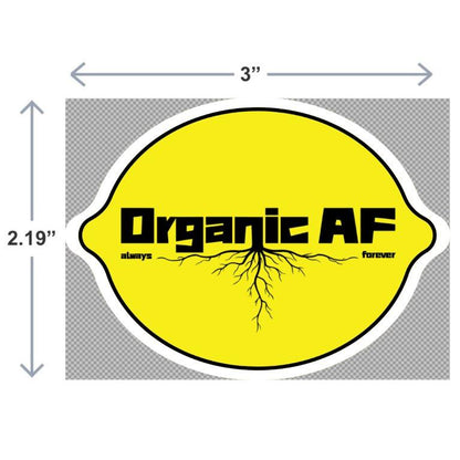 Organic AF - lemon sticker