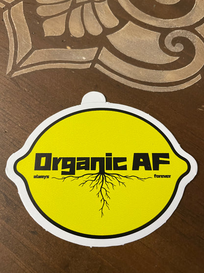 Organic AF - lemon sticker